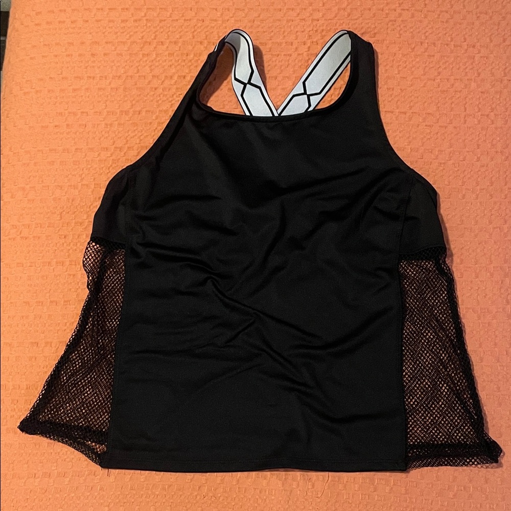 Hunter Black Mesh Tank with Striped Straps from Target